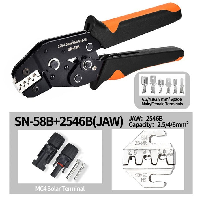 Crimping Tool Set – Pressed Pliers for Electrical Terminals, Connectors & Electronics (48BS 2549)