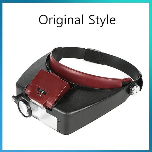 New 10X Headband Magnifier Glasses with LED Lights – Hands-Free Loupe for Precision Work